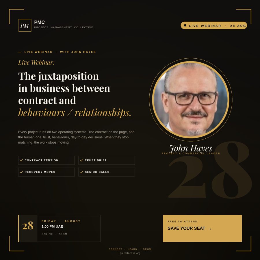 PMC Live Webinar with John Hayes